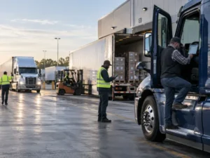 Trucking technology supports drivers and warehouse workers during loading and delivery operations.